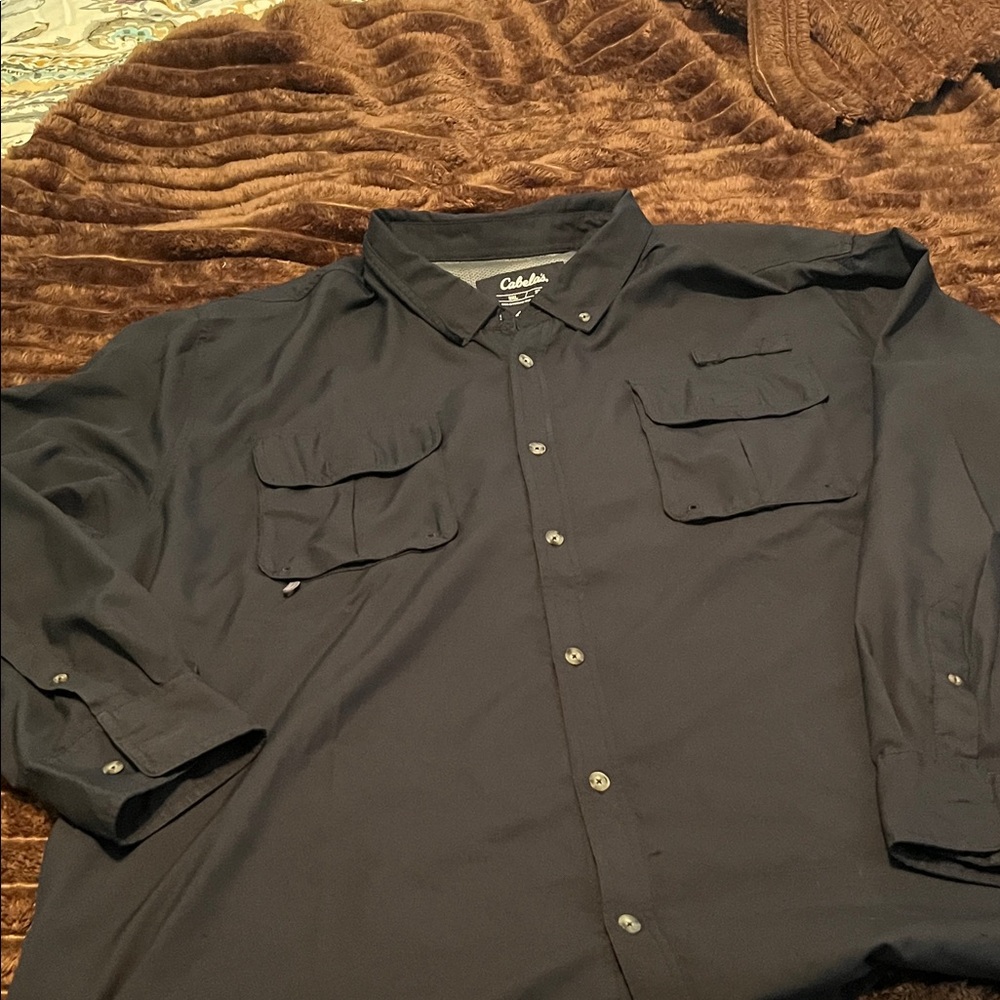Cabela's Men's Dark Button Down Shirt